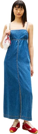 Tommy Jeans Women's Lightweight Sleeveless Denim Maxi Dress