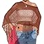 LOMON Womens Sheer Poncho Shrug Bolero Lightweight Knit Crochet Shrug Mesh Cover Up Summer 2026
