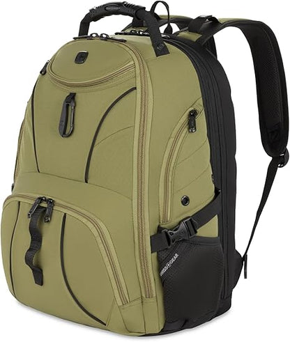 SWISSGEAR 1900 ScanSmart Laptop Backpack, Fits Most 17-Inch Laptops, TSA-Friendly Lay-Flat Design, RFID Protection, and Tablet Pocket, Black, 31L, 18.5-Inch