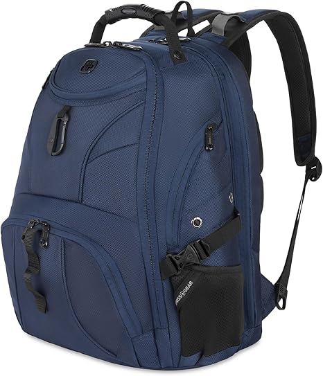 SWISSGEAR 1900 ScanSmart Laptop Backpack, Fits Most 17-Inch Laptops, TSA-Friendly Lay-Flat Design, RFID Protection, and Tablet Pocket, Black, 31L, 18.5-Inch