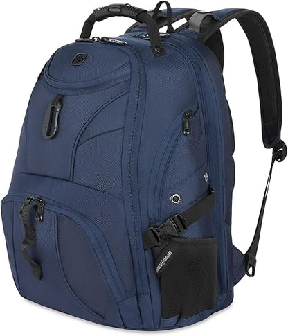 SWISSGEAR 1900 ScanSmart Laptop Backpack, Fits Most 17-Inch Laptops, TSA-Friendly Lay-Flat Design, RFID Protection, and Tablet Pocket, Black, 31L, 18.5-Inch