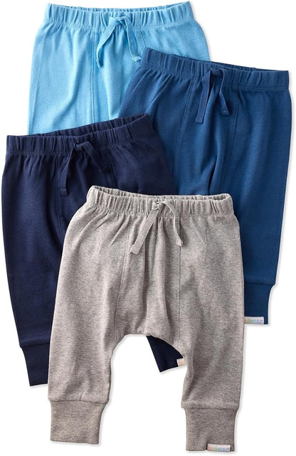 Jordan 4-Pack Jogger Baby & Toddler Pants 100% Organic Cotton Bottoms for Boys & Girls