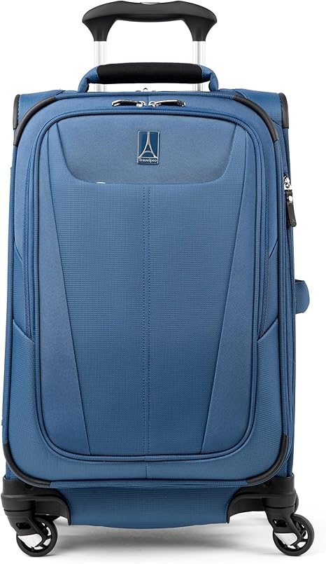Travelpro Maxlite 5 Softside Expandable Luggage with 4 Spinner Wheels, Lightweight Suitcase, Men and Women, Black, Carry-on 21-Inch
