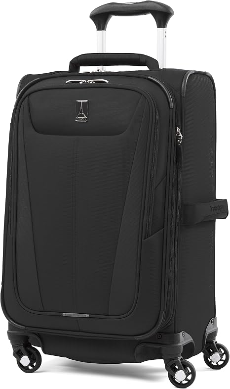 Travelpro Maxlite 5 Softside Expandable Luggage with 4 Spinner Wheels, Lightweight Suitcase, Men and Women, Black, Carry-on 21-Inch