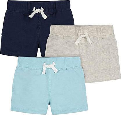 Gerber Baby & Toddler Boys' 3-Pack Pull-On Knit Shorts
