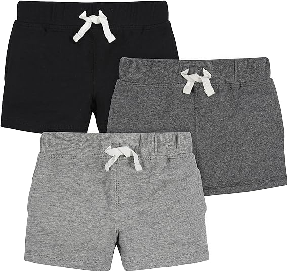 Gerber Baby & Toddler Boys' 3-Pack Pull-On Knit Shorts