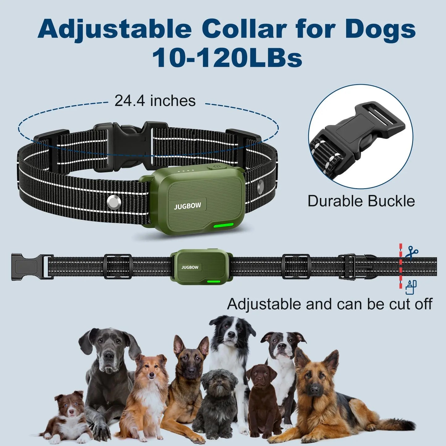 JUGBOW Dog Training Collar 4500FT Dog Training Behavior Aid, Remote IPX8 Waterproof with 4 Training Modes, Outdoor Rechargeable E-Collar DT61 #Summervibes #petlovers